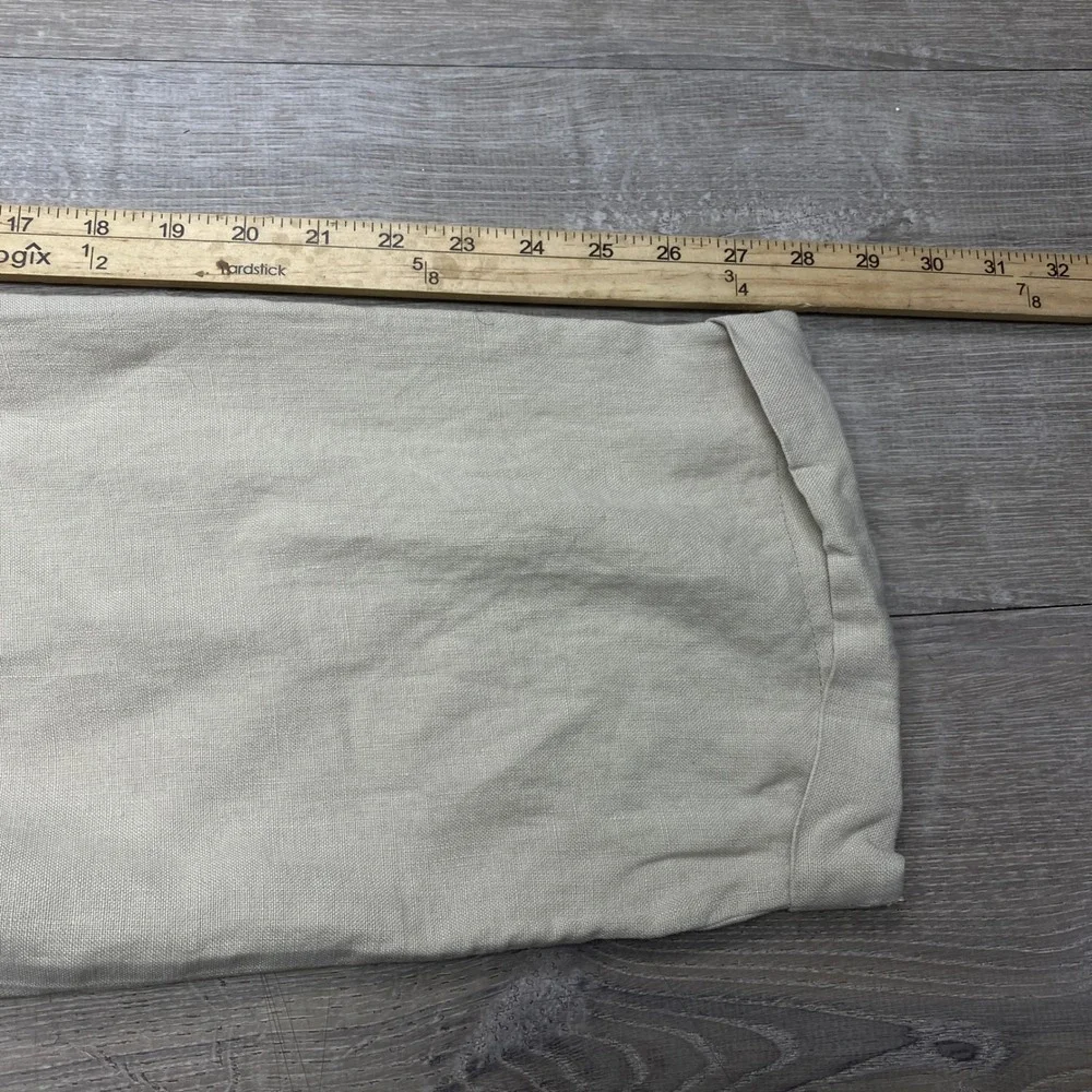 Brooks Brothers Irish Linen Pants Mens 34 Beige Pleated Cuffed Summer Dress